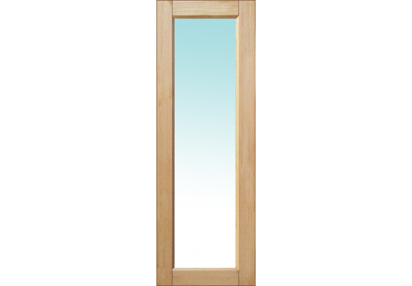 Дверь деревянная межкомнатная из массива бессучковой сосны, Классик, 1 филенка, со стеклом